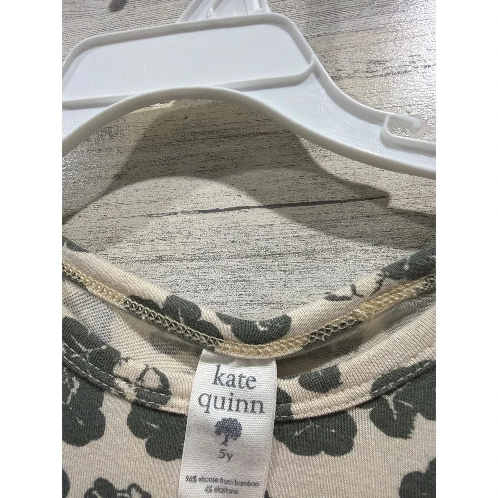 Kate Quinn Old Navy Outfit 5T Blue Tan Bamboo Distressed Skinny EUC